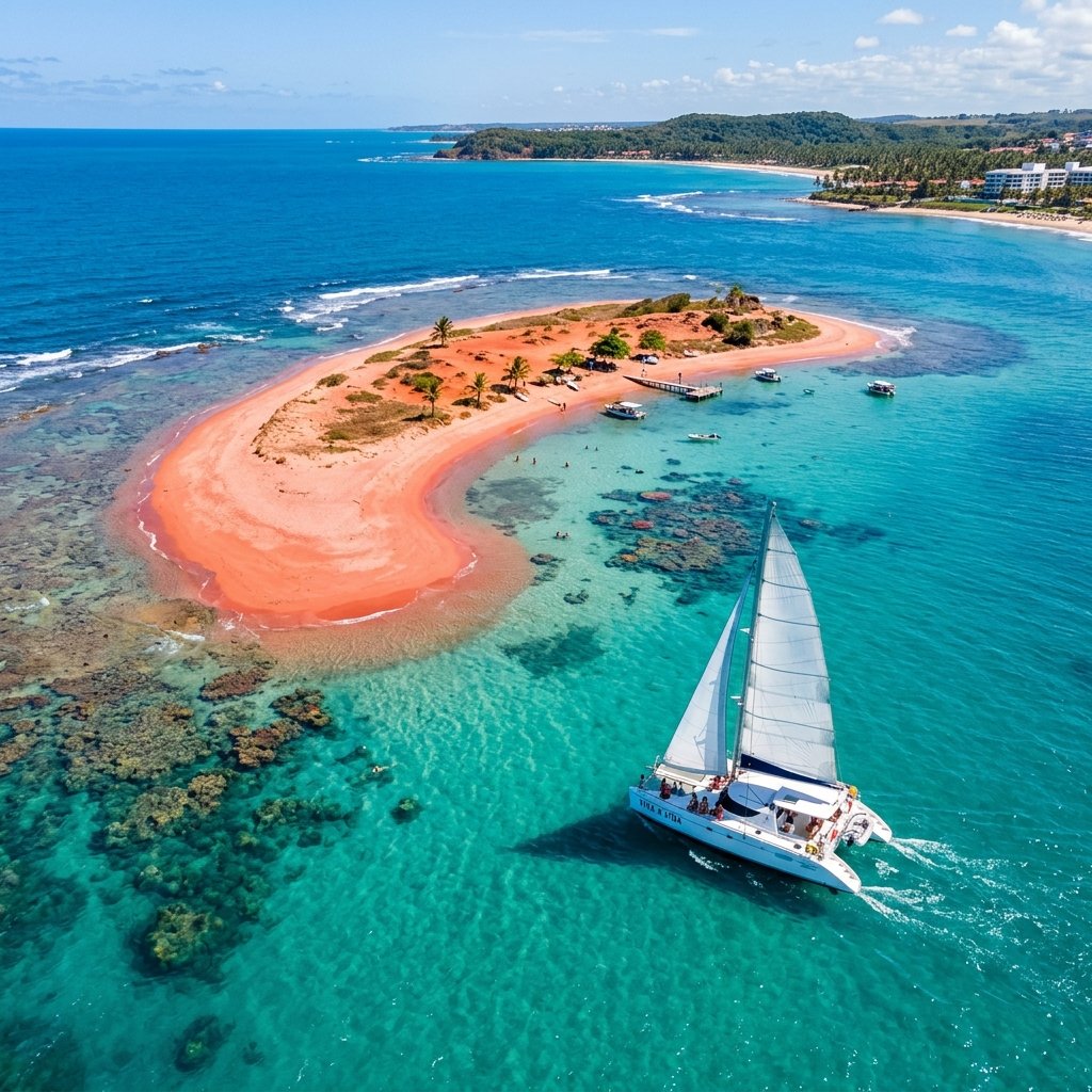 Vista aérea de Areia Vermelha